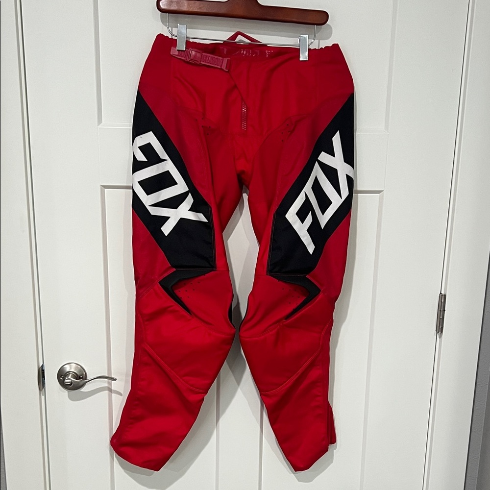 Fox Racing 180 Revn Mens Motocross Offroad Race Ride Pants Flame Red Sz 32